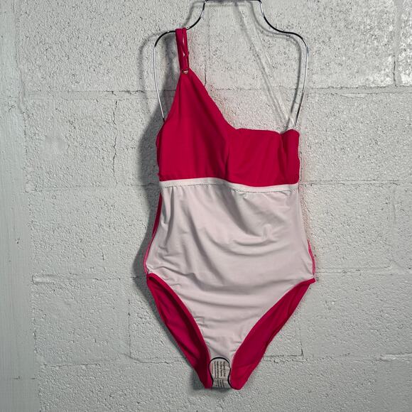 Ralph Lauren Womens Solids One Shoulder 1Piece Pink, 14 MSRP $135 - Picture 9 of 15